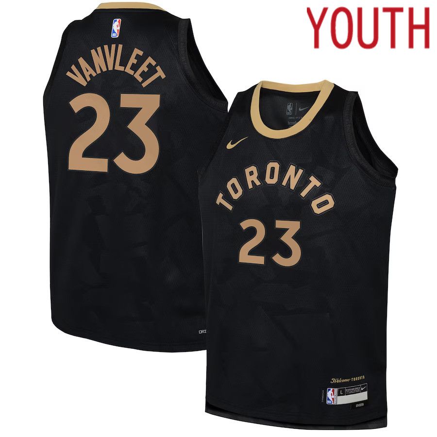 Youth Toronto Raptors 23 Fred VanVleet Nike Black City Edition 2022-23 Swingman NBA Jersey